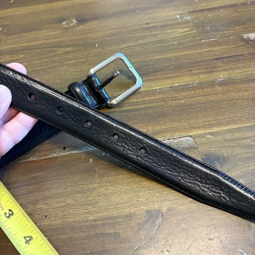 Men’s Warehouse Black Italian Leather Belt Classic Career 30 75